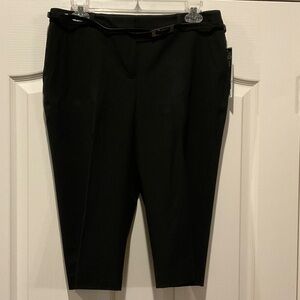 Nine West Black Cropped Trousers with Belt